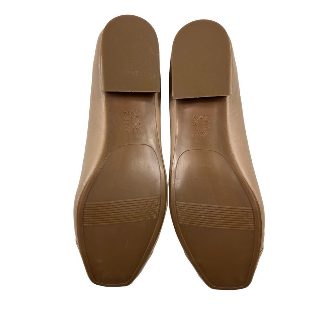 Naturalizer Gertie Ballet Flats Shoes Size 8.5 W Embossed Leather Taupe - Picture 9 of 16